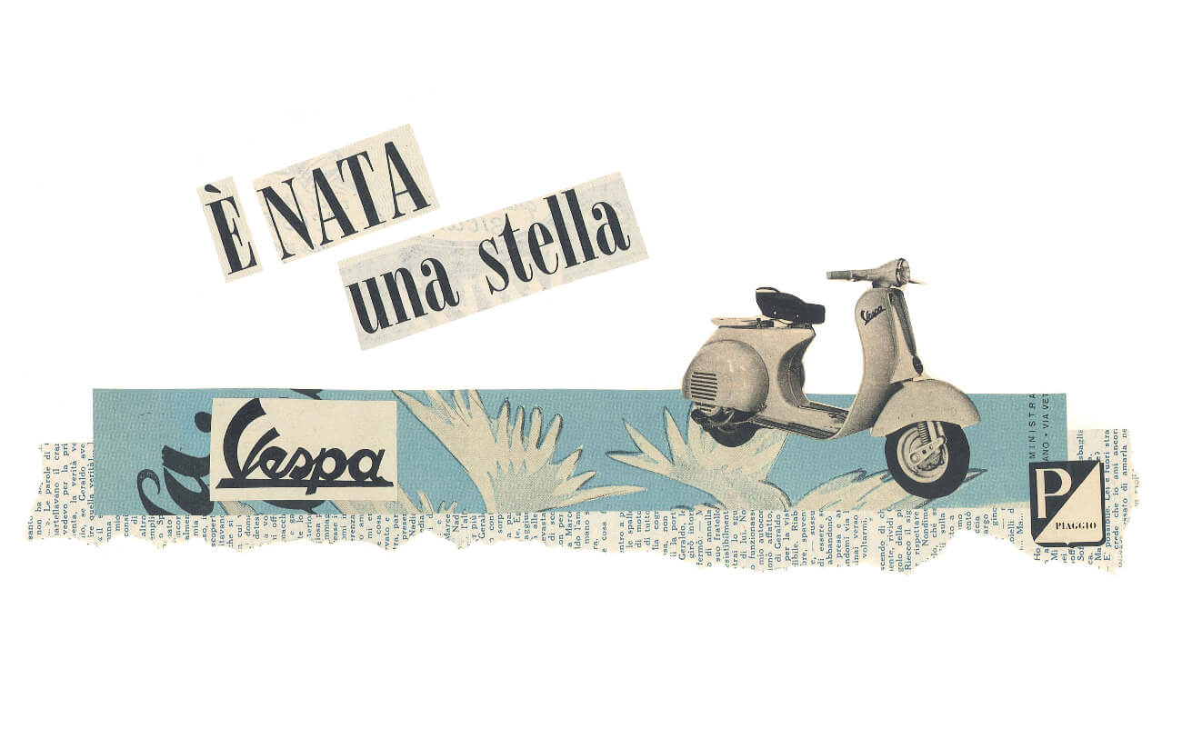 collage-vintage-maria-grazia-preda-vespa-├и-nata-una-stella